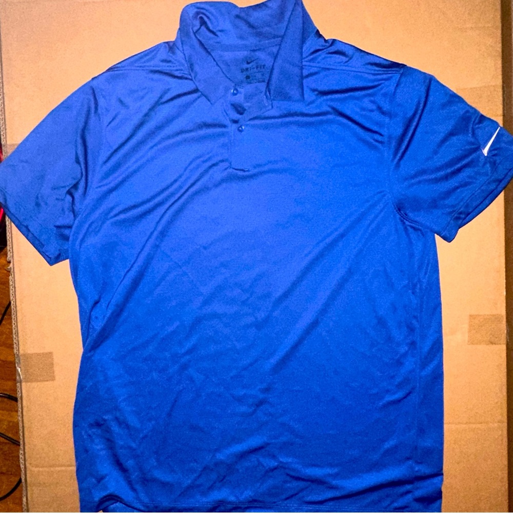 Nike dri fit blue polo